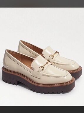 Like New Sam Edelman Laurs Ivory Lug Sole Loafer 8.5